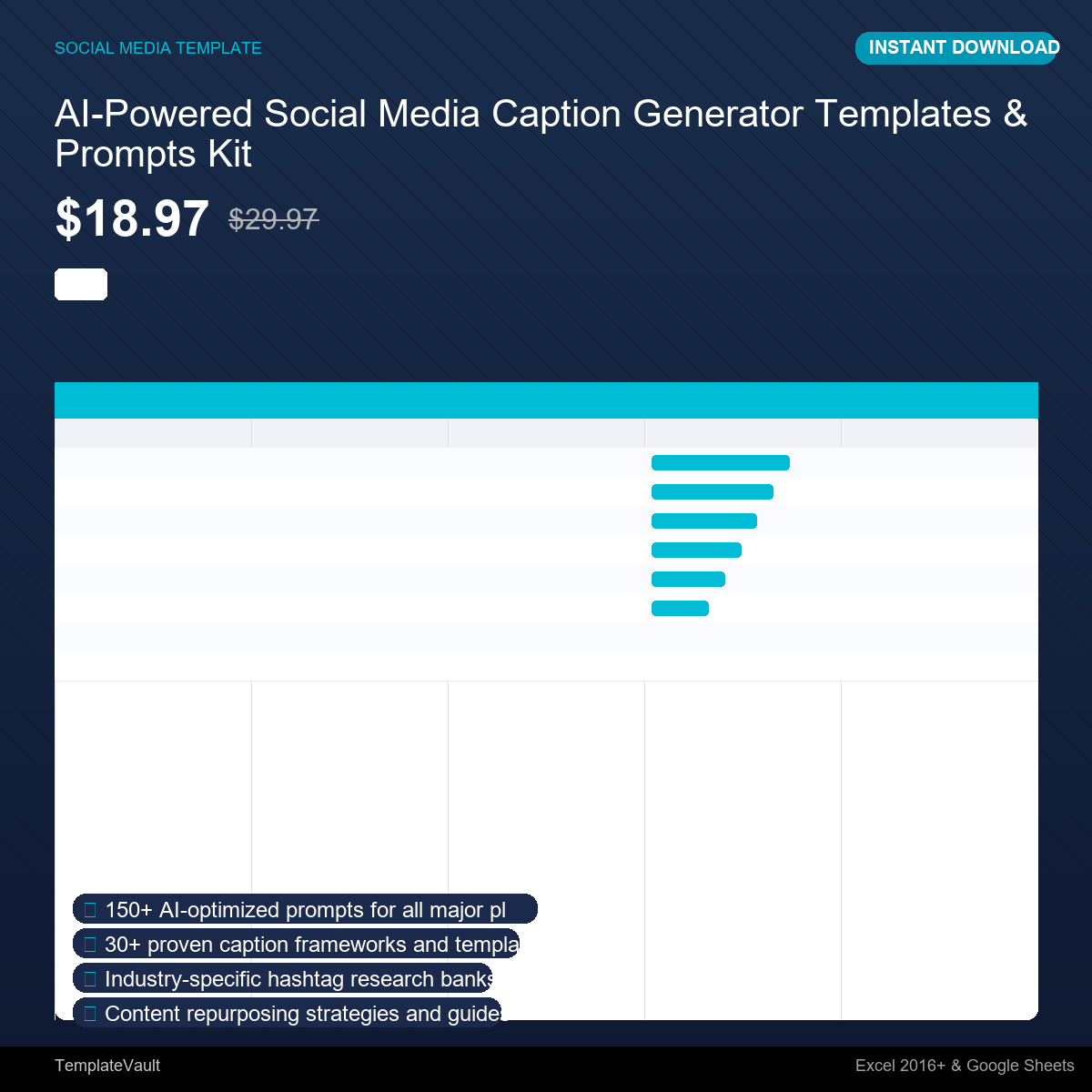 AI-Powered Social Media Caption Generator Templates & Prompts Kit