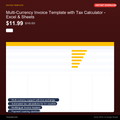 Multi-Currency Invoice Template with Tax Calculator - Excel & Sheets