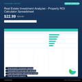 Real Estate Investment Analyzer - Property ROI Calculator Spreadsheet