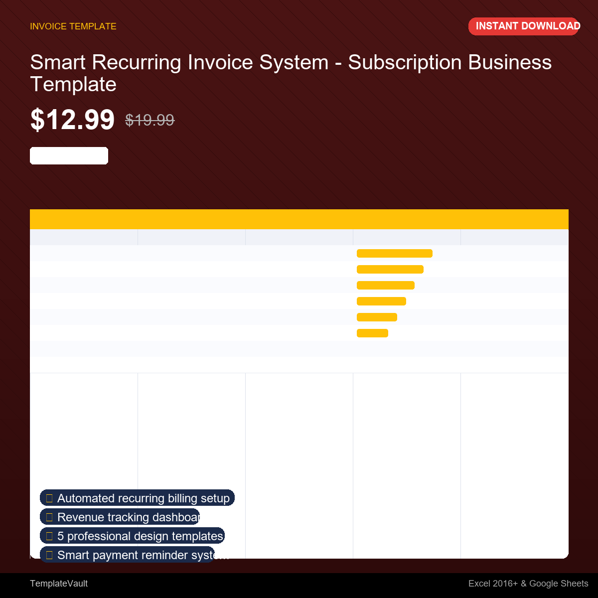 Smart Recurring Invoice System - Subscription Business Template